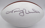 Johnny Unitas Autographed White Panel Football Baltimore Colts Beckett BAS #AB08921