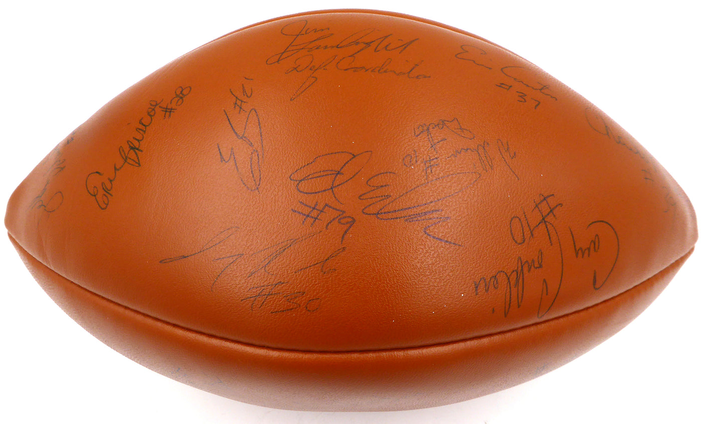 1989 Washington Huskies Autographed Football With 39 Signatures Including Don James SKU #236989