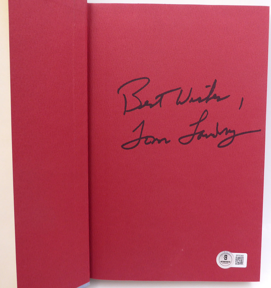 Tom Landry Autographed Book Dallas Cowboys Beckett BAS QR #BP55368