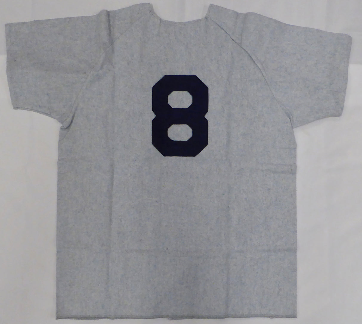 New York Yankees Yogi Berra Autographed Gray Jersey Beckett BAS QR #BN14537