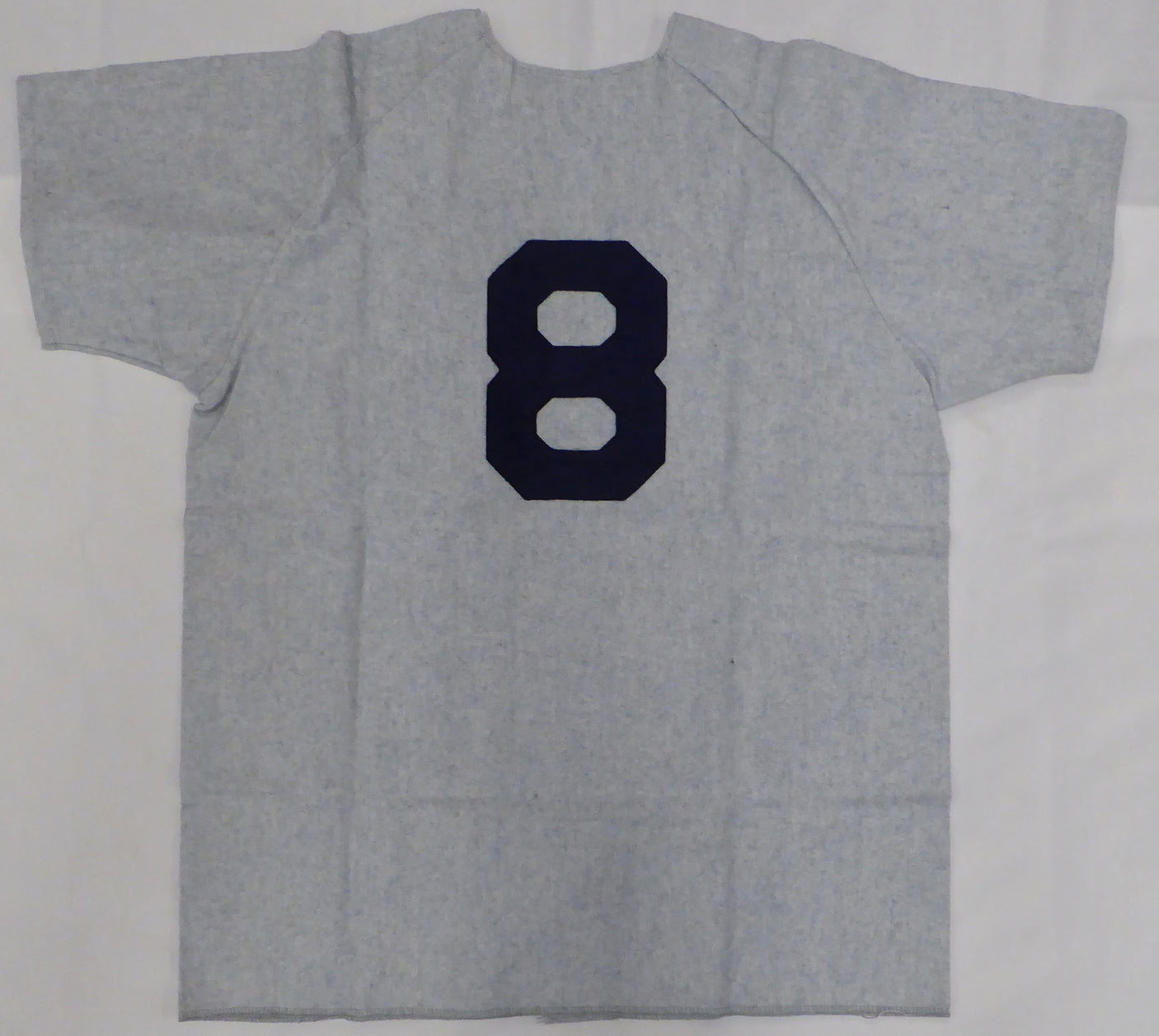 New York Yankees Yogi Berra Autographed Gray Jersey Beckett BAS QR #BN14537