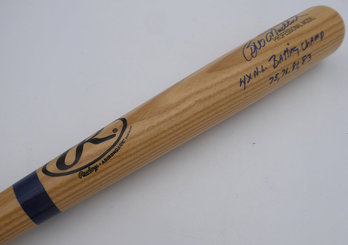 Bill Madlock Autographed Rawlings Bat Chicago Cubs, Pittsburgh Pirates "4X NL Batting Champ 75,76,81,83" Beckett BAS QR #BM00446