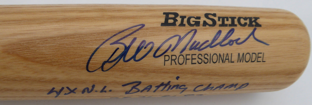Bill Madlock Autographed Rawlings Bat Chicago Cubs, Pittsburgh Pirates "4X NL Batting Champ 75,76,81,83" Beckett BAS QR #BM00446