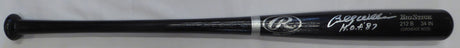 Billy Williams Autographed Rawlings Bat Chicago Cubs "HOF 87" (Light Auto) Beckett BAS QR #BM00456