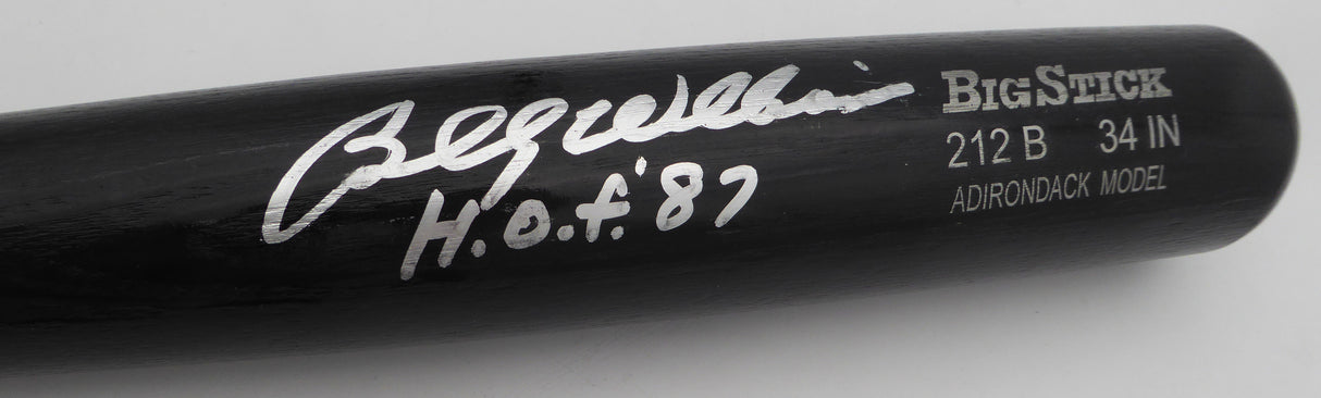 Billy Williams Autographed Rawlings Bat Chicago Cubs "HOF 87" (Light Auto) Beckett BAS QR #BM00456