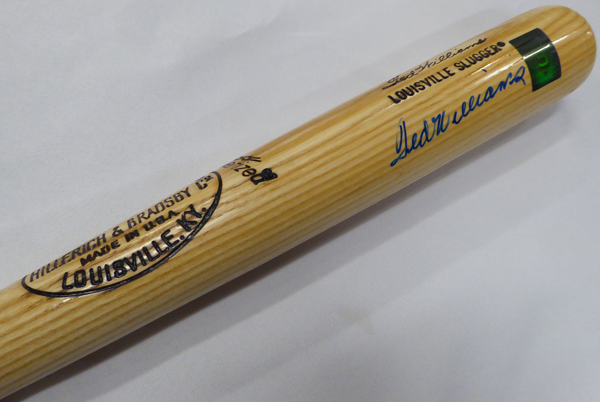 Ted Williams Autographed Blonde Louisville Slugger Bat Boston Red Sox "HOF 89" Beckett BAS #A53572
