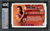 Ray Allen Autographed 1996 Topps Rookie Card #217 Milwaukee Bucks Beckett BAS #16545454