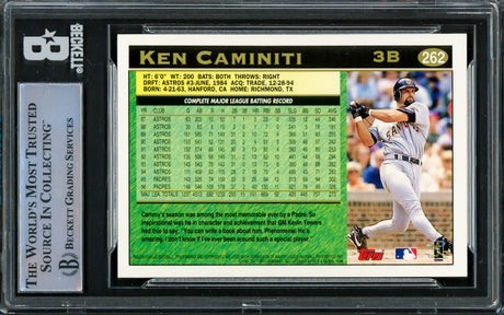 Ken Caminiti Autographed 1997 Topps Card #262 San Diego Padres Beckett BAS #16545471