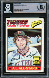 Mark "The Bird" Fidrych Autographed 1977 Topps Rookie Card #265 Detroit Tigers Beckett BAS #16545550