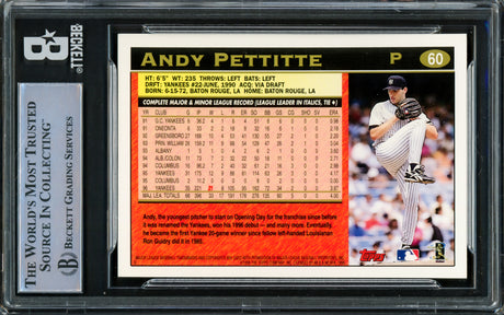 Andy Pettitte Autographed 1997 Topps Card #60 New York Yankees Beckett BAS #16545676