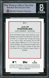 Julio Rodriguez Autographed 2022 Bowman Platinum Renowned Rookies Card #RR17 Seattle Mariners Beckett BAS #16545736
