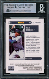 Julio Rodriguez Autographed 2022 Chronicles Luminance Rookie Card #15 Seattle Mariners Beckett BAS #16545771