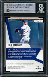 Julio Rodriguez Autographed 2022 Panini Threads Rookie Card #15 Seattle Mariners Beckett BAS #16545775