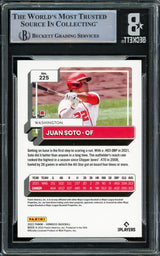 Juan Soto Autographed 2022 Donruss Card #225 Washington Nationals White Beckett BAS #16545835