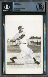 Harry Simpson Autographed 1951 Postcard Cleveland Indians Beckett BAS #16545939
