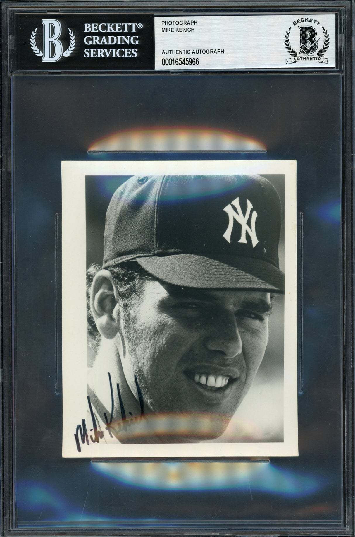 Mike Kekich Autographed 4x5 Photo New York Yankees Beckett BAS #16545966
