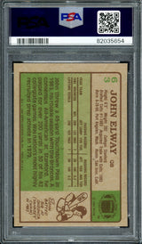 John Elway Autographed 1984 Topps Rookie Card #63 Denver Broncos PSA 6 Auto Grade Gem Mint 10 PSA/DNA #82035654