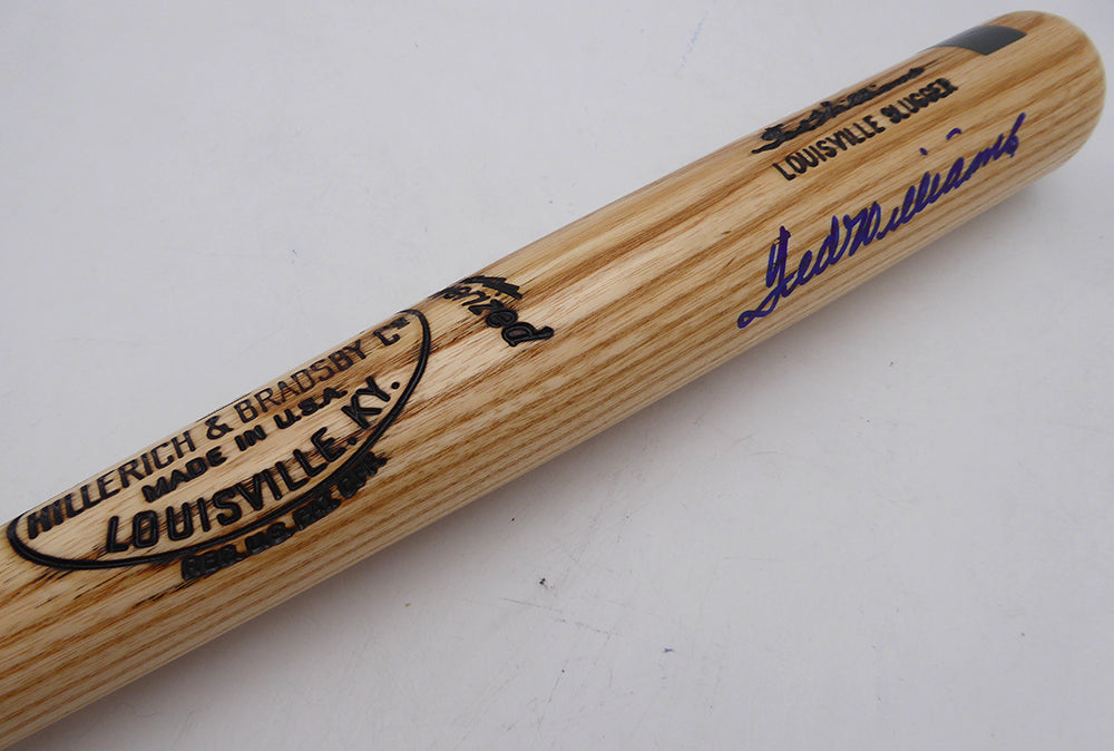Ted Williams Autographed Louisville Slugger Game Model Bat Boston Red Sox Beckett BAS QR #AE85512