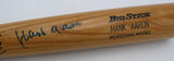 Hank Aaron Autographed Adirondack Bat Atlanta Braves Beckett BAS QR #AE49003