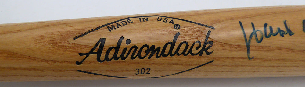 Hank Aaron Autographed Adirondack Bat Atlanta Braves Beckett BAS QR #AE49003