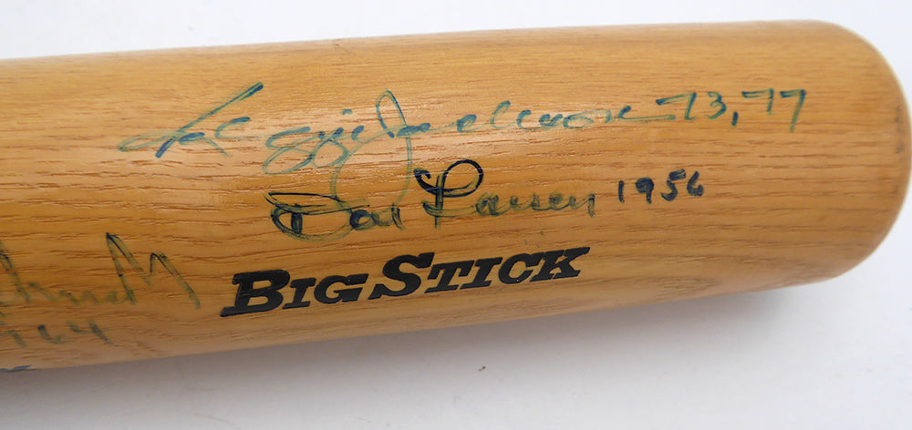 World Series MVP's Autographed Rawlings Bat With 10 Signatures Including Reggie Jackson Beckett BAS QR #AE49010