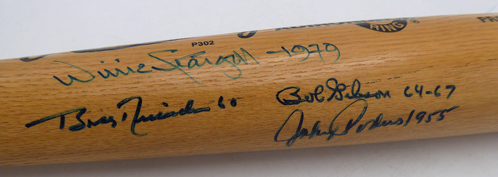World Series MVP's Autographed Rawlings Bat With 10 Signatures Including Reggie Jackson Beckett BAS QR #AE49010