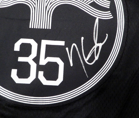 Golden State Warriors Kevin Durant Autographed Black Nike Swingman Jersey Size 52 Beckett BAS QR #BJ019147