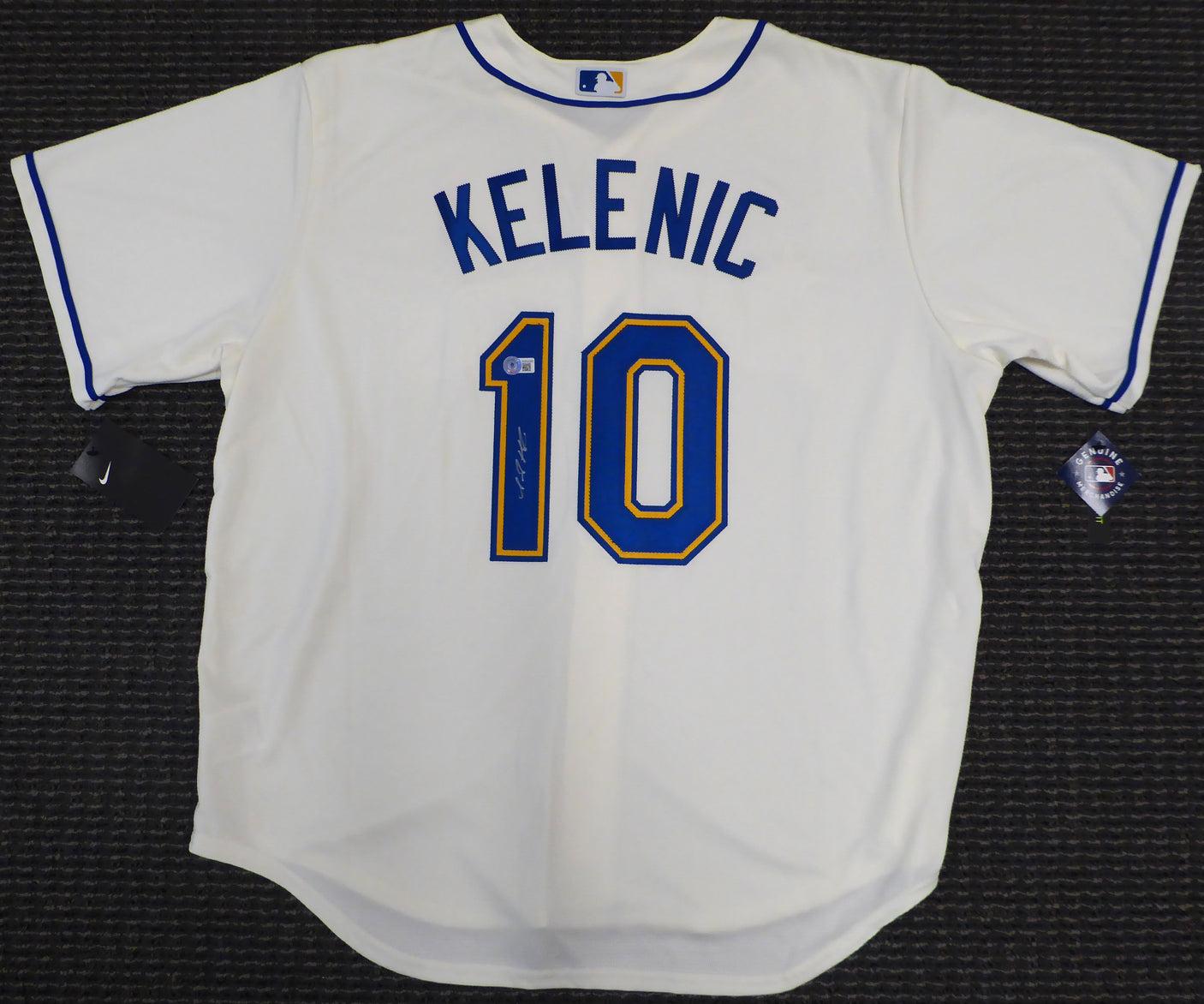 Seattle Mariners Jarred Kelenic Autographed Cream Nike Jersey Size XL Beckett BAS QR #WW54366