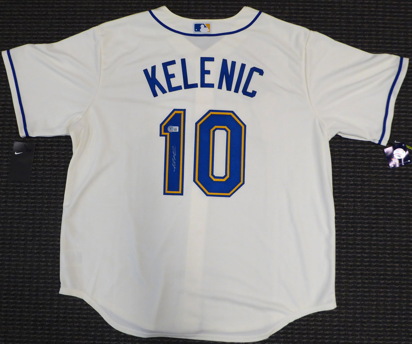 Seattle Mariners Jarred Kelenic Autographed Cream Nike Jersey Size XL Beckett BAS QR #WW54379