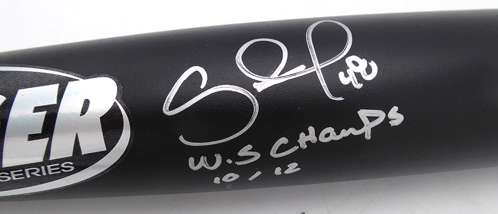 Pablo Sandoval Autographed Oakley Bat San Francisco Giants "WS Champs 10/12" Beckett BAS QR #BU87132