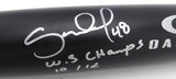 Pablo Sandoval Autographed Oakley Bat San Francisco Giants "WS Champs 10/12" Beckett BAS QR #BU87133