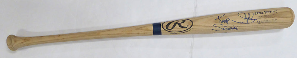 Jay Buhner Autographed 1998 Game Issued Rawlings Bat Seattle Mariners "Keep Swinging" Beckett BAS QR #BU87139