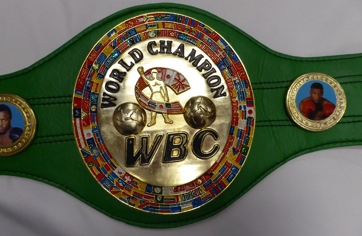 Mike Tyson Autographed Green WBC World Championship Belt (Smudged) Beckett BAS QR #BJ04149