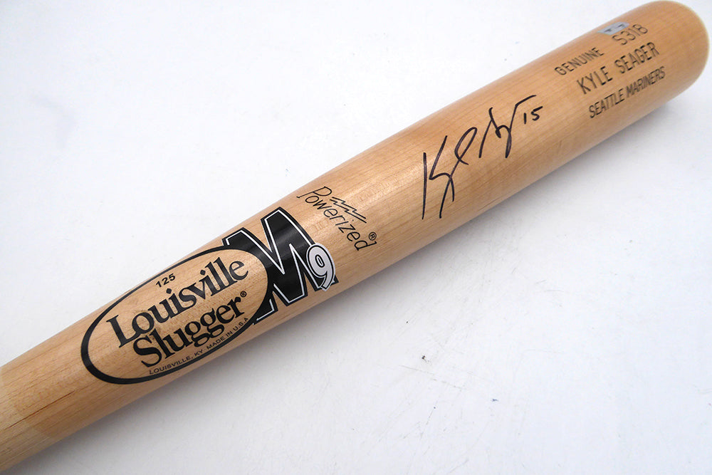 Kyle Seager Autographed Game Model Louisville Slugger S318 Bat Seattle Mariners MLB Holo #EK610547