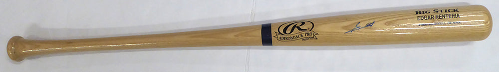 Edgar Renteria Autographed Rawlings Big Stick Bat San Francisco Giants, Miami Marlins MLB Holo #FJ139763