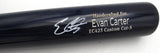 Evan Carter Autographed Marucci Player Model Bat Texas Rangers Beckett BAS QR #WX74976