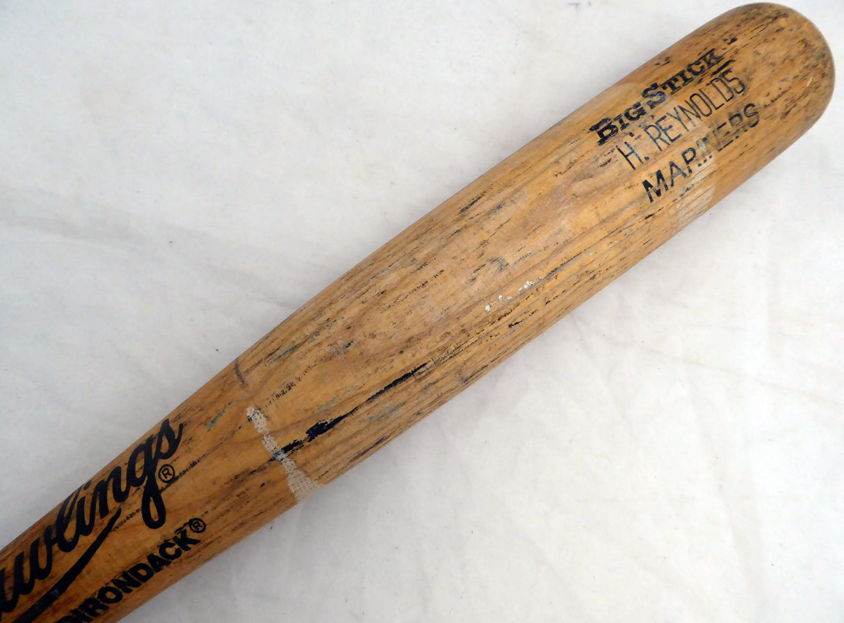 Harold Reynolds Unsigned Seattle Mariners Blonde Rawlings Big Stick 1991 Game Used Bat SKU #214046