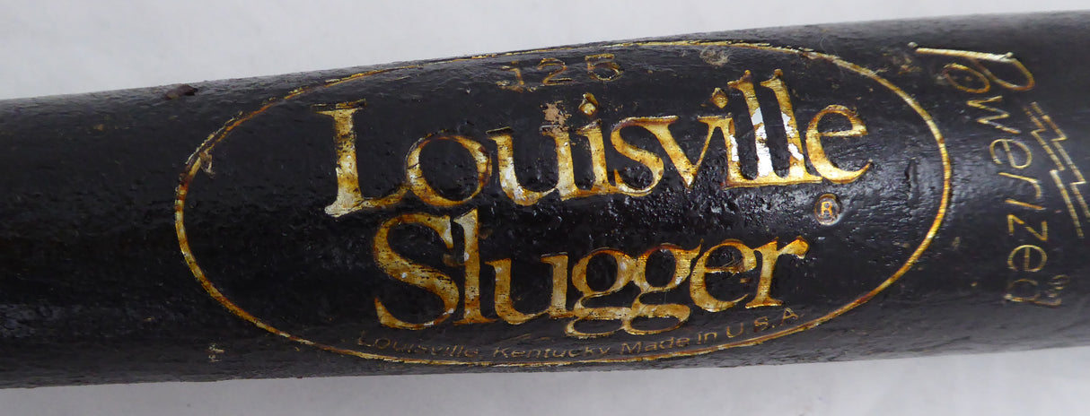 Mark Whiten Autographed Black Louisville Slugger L159 1996 Game Used Bat Seattle Mariners Cracked SKU #214052