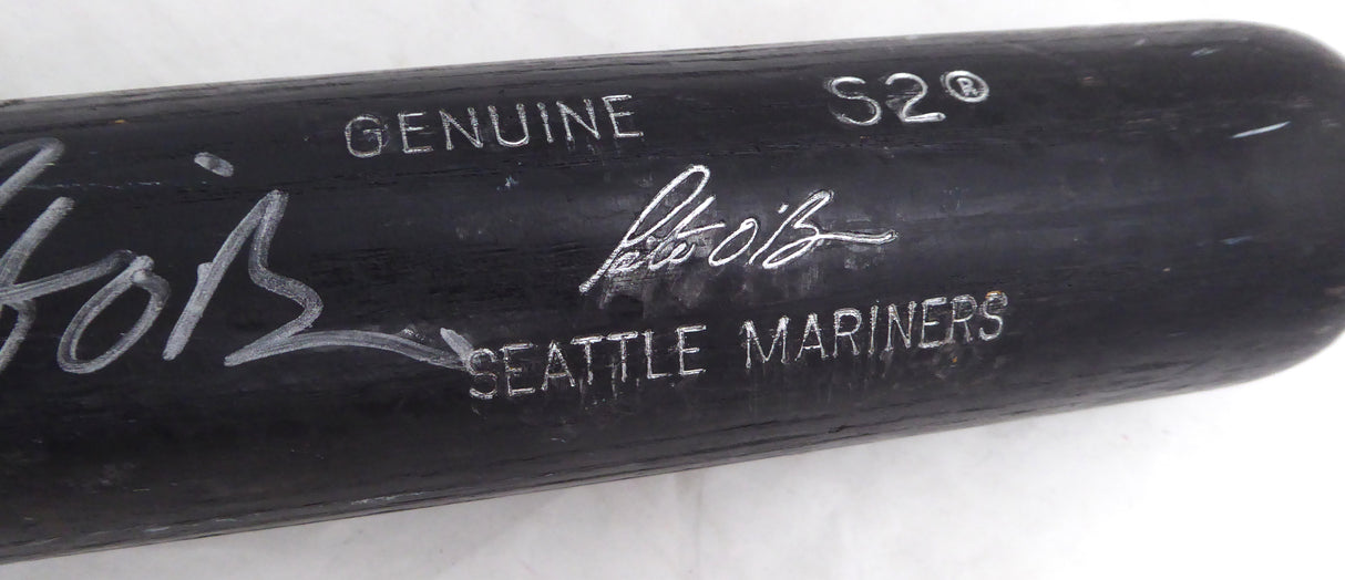 Pete O'Brien Autographed Black Louisville Slugger S2 Game Used Bat Seattle Mariners Cracked SKU #214054