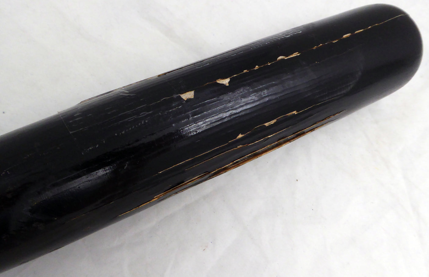 Rich Amaral Autographed Black Louisville Slugger P89 Game Used Bat Seattle Mariners Cracked SKU #214055