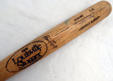 Phil Bradley Unsigned Seattle Mariners Blonde Louisville Slugger T141 Game Used Bat Cracked SKU #214061