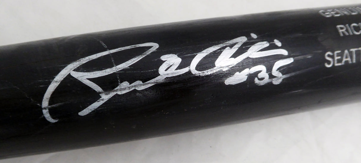 Rich Aurilia Autographed Black Louisville Slugger C271 Game Used Bat Seattle Mariners Cracked SKU #214065