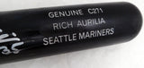 Rich Aurilia Autographed Black Louisville Slugger C271 Game Used Bat Seattle Mariners Cracked SKU #214065