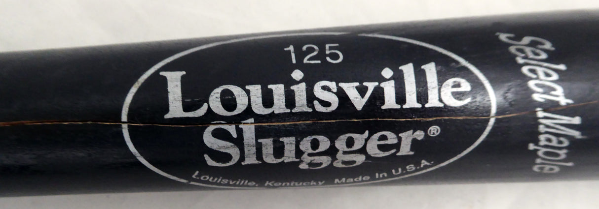 Rich Aurilia Autographed Black Louisville Slugger C271 Game Used Bat Seattle Mariners Cracked SKU #214065