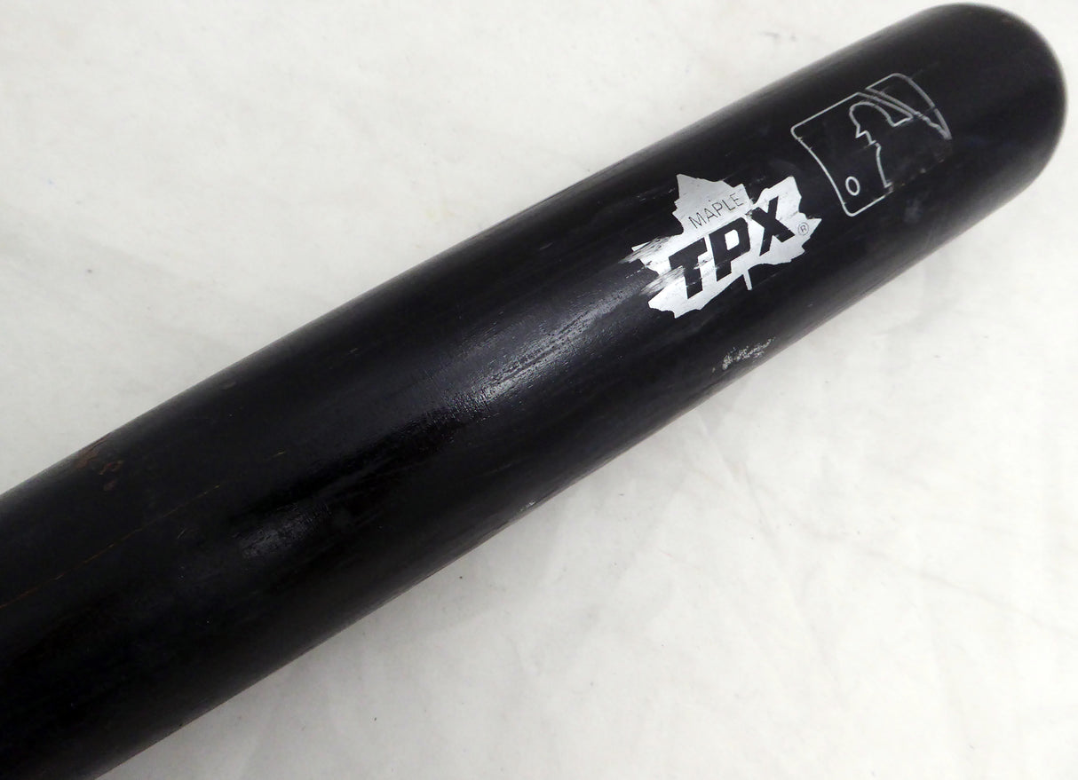 Rich Aurilia Autographed Black Louisville Slugger C271 Game Used Bat Seattle Mariners Cracked SKU #214065