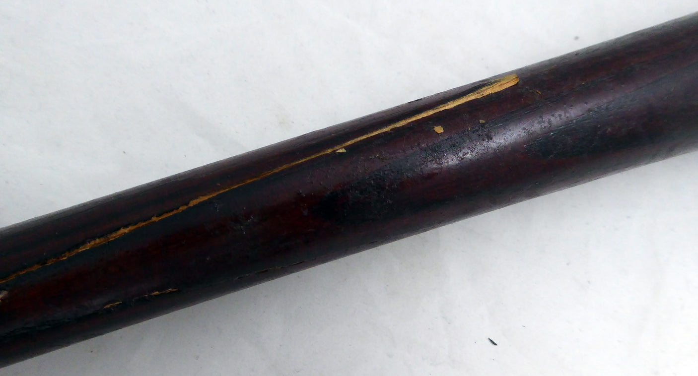 Russ Davis Unsigned Seattle Mariners Red Hoosier Game Used Bat Cracked SKU #214067