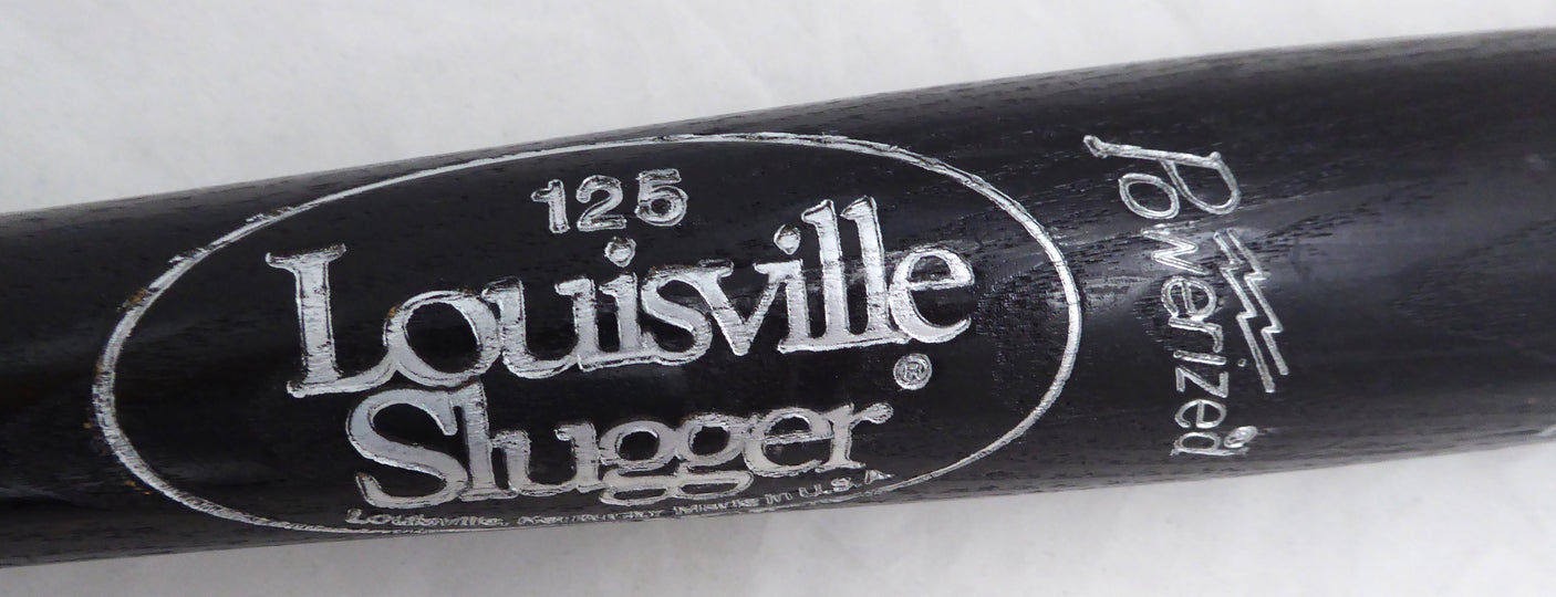 Henry Cotto Autographed Black Louisville Slugger Game Used Bat Seattle Mariners Light Use SKU #214071