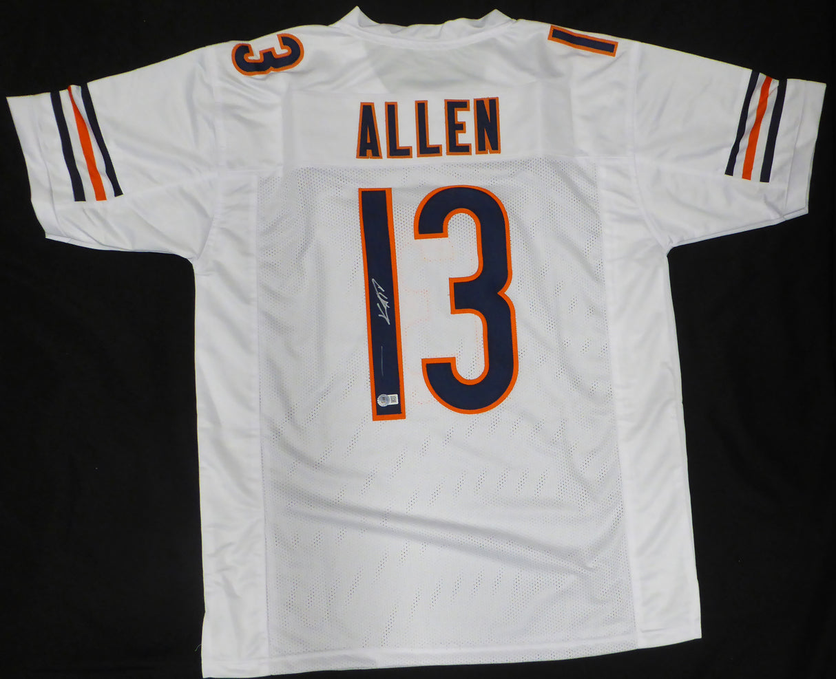 Chicago Bears Keenan Allen Autographed White Jersey Beckett BAS QR #1W533843