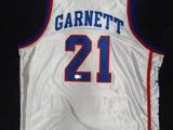 Kevin Garnett Autographed White 1995 McDonald's All American Jersey Size 48 Beckett BAS QR #BR84864