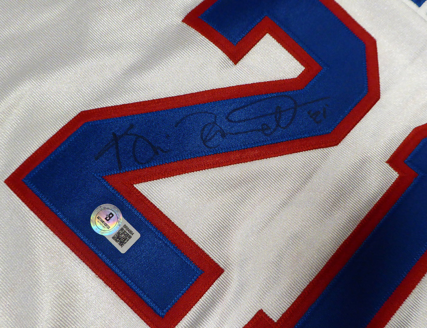 Kevin Garnett Autographed White 1995 McDonald's All American Jersey Size 48 Beckett BAS QR #BR84864